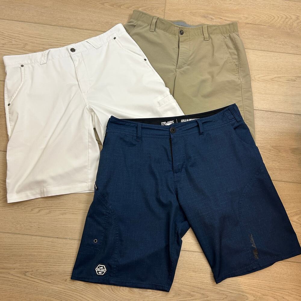 lot of 3 pairs of men's athleisure shorts size 34" waist